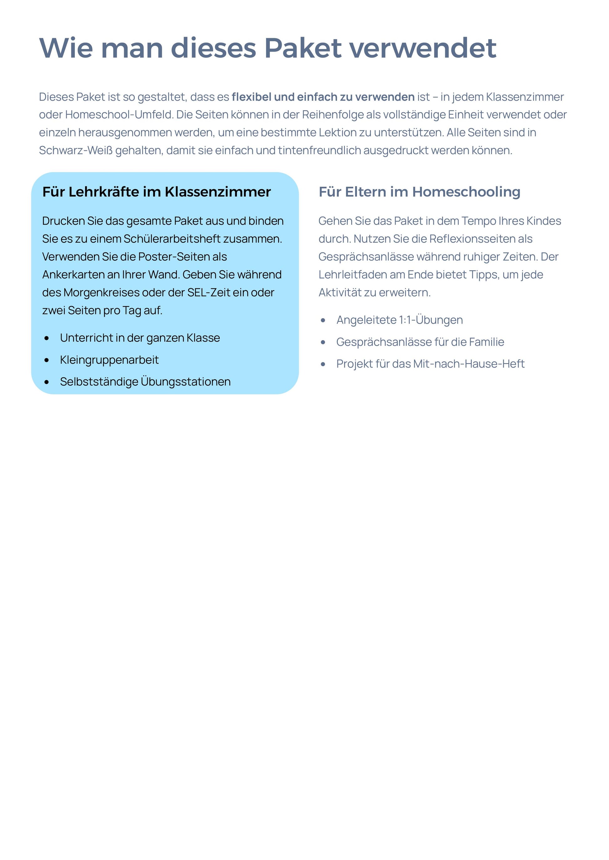 Mentale Gesundheitsaktivitäten – Arbeitsblätter zu Gefühlen & Emotionen | SEL K–2