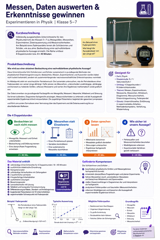 Physik Sek I Grundlagen – Messen, Bewegung & Kräfte – Messen und Erkenntnisgewinnung, Physik Sek I