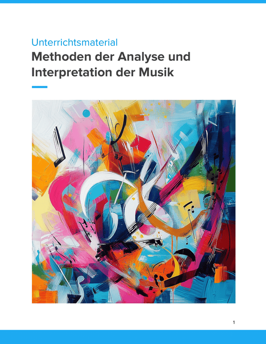 Methoden der Analyse & Interpretation von Musik – Unterrichtsmaterial Sekundarstufe