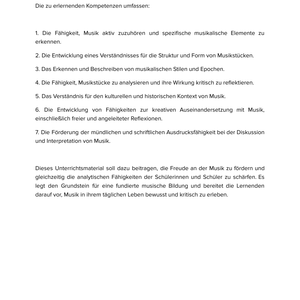 Methoden der Analyse & Interpretation von Musik – Unterrichtsmaterial Sekundarstufe