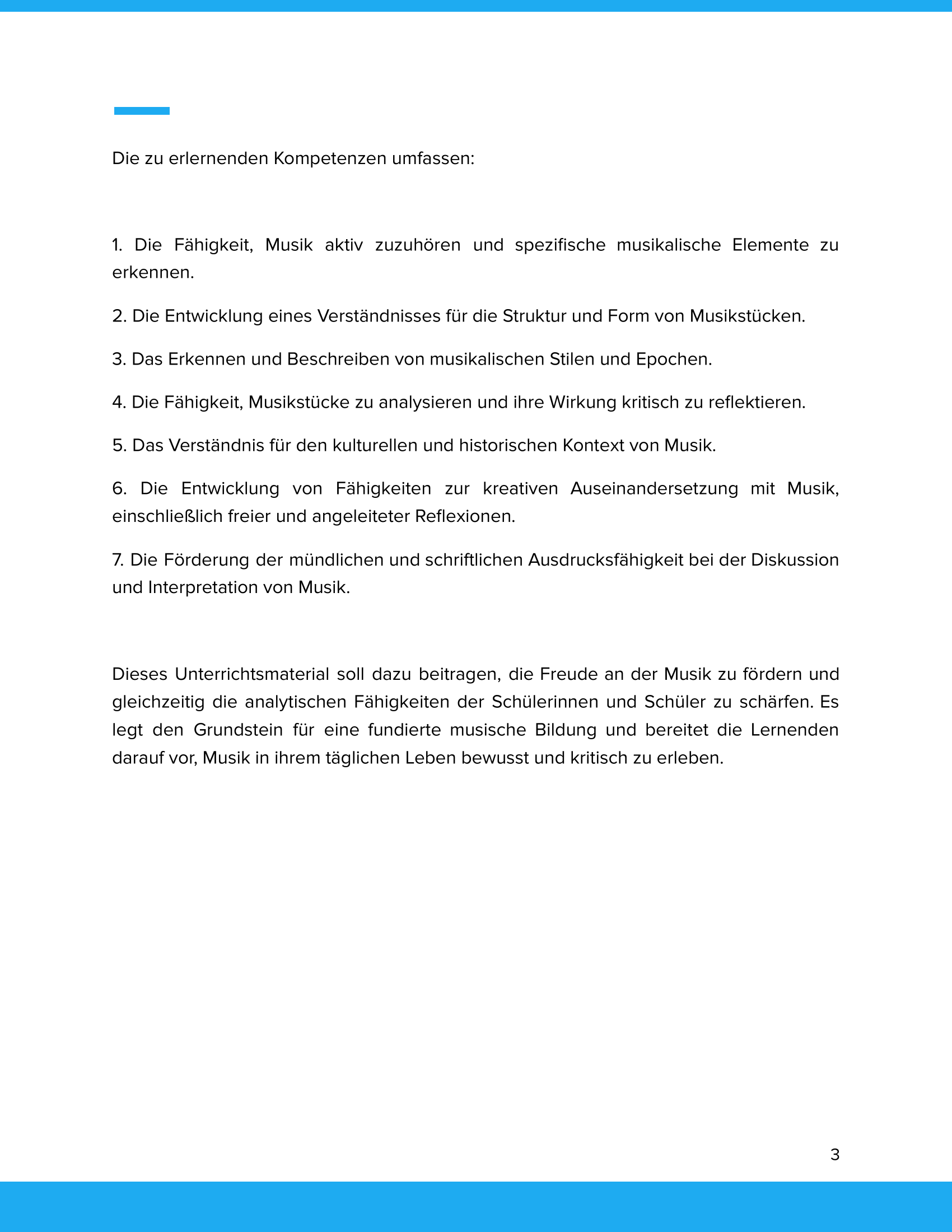 Methoden der Analyse & Interpretation von Musik – Unterrichtsmaterial Sekundarstufe