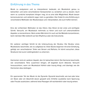 Methoden der Analyse & Interpretation von Musik – Unterrichtsmaterial Sekundarstufe