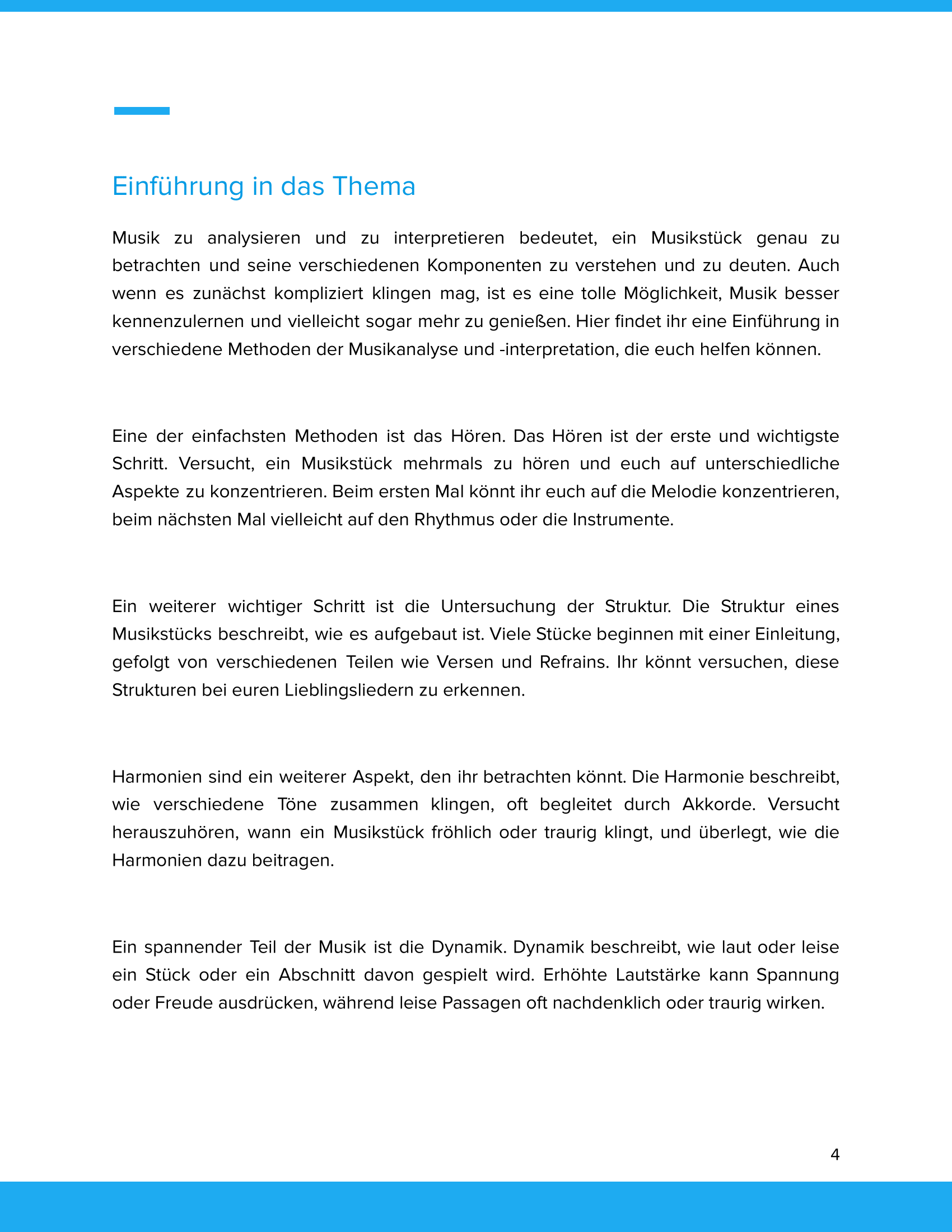Methoden der Analyse & Interpretation von Musik – Unterrichtsmaterial Sekundarstufe