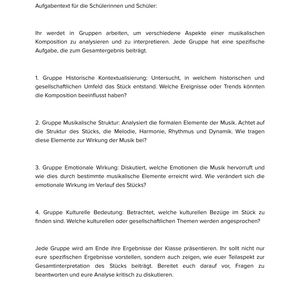 Methoden der Analyse & Interpretation von Musik – Unterrichtsmaterial Sekundarstufe