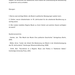 Musik im Dienst politischer Ideen – Unterrichtsmaterial Politik & Musik Sekundarstufe