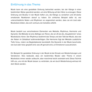 Musik als gestaltete Ordnung – Unterrichtsmaterial Musiktheorie & Praxis