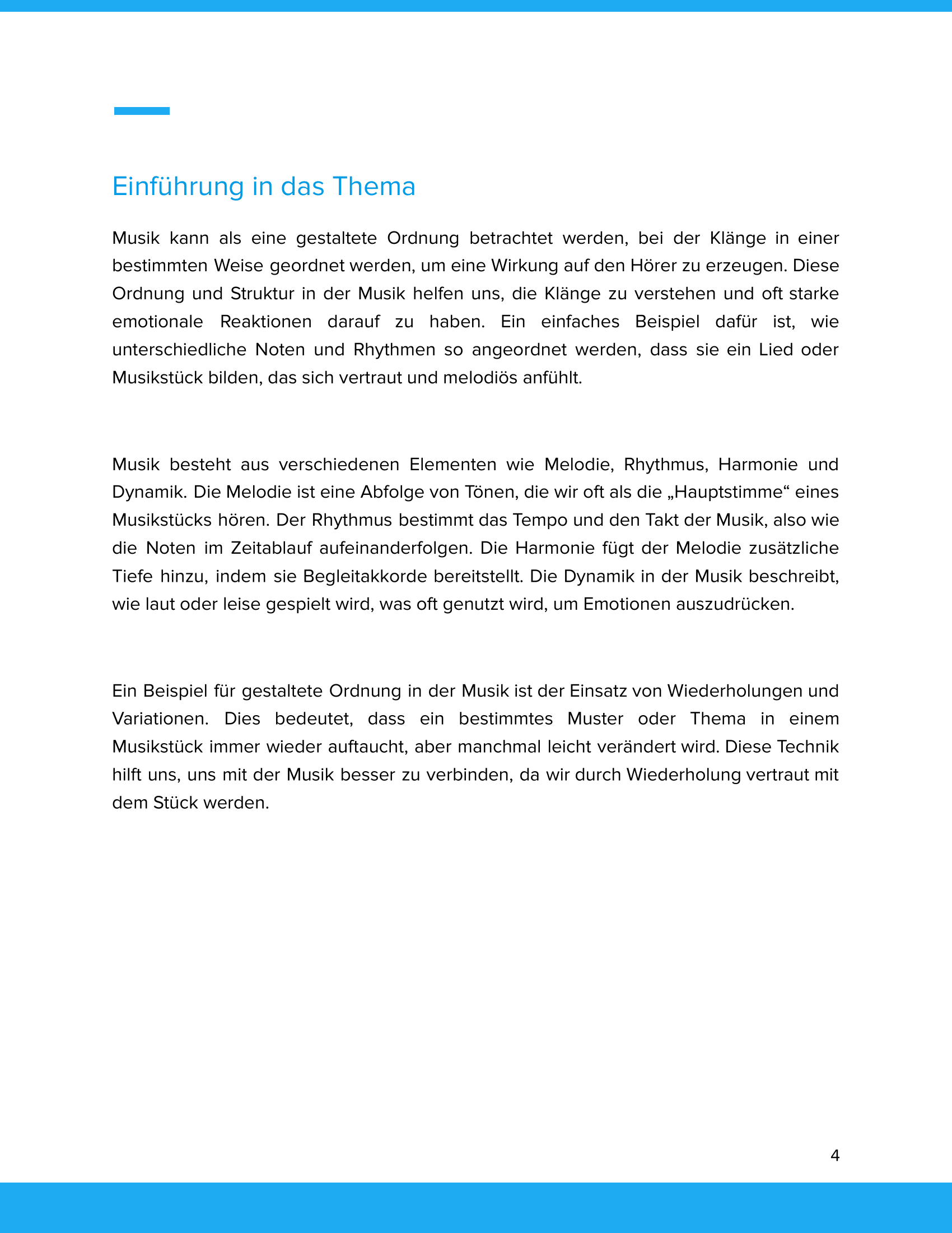 Musik als gestaltete Ordnung – Unterrichtsmaterial Musiktheorie & Praxis