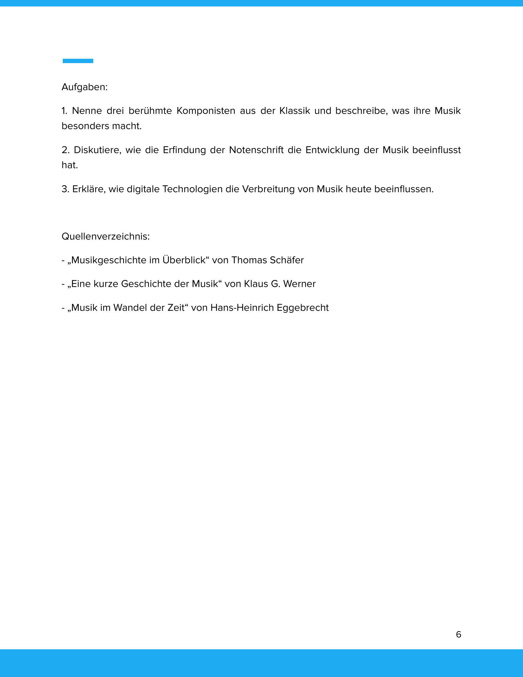 Musik im Wandel der Zeit – Unterrichtsmaterial Historischer Längsschnitt Sekundarstufe