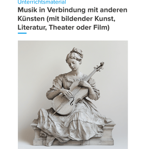 Musik & andere Künste – Unterrichtsmaterial Interdisziplinäre Kunstprojekte