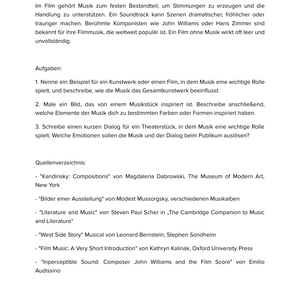 Musik & andere Künste – Unterrichtsmaterial Interdisziplinäre Kunstprojekte