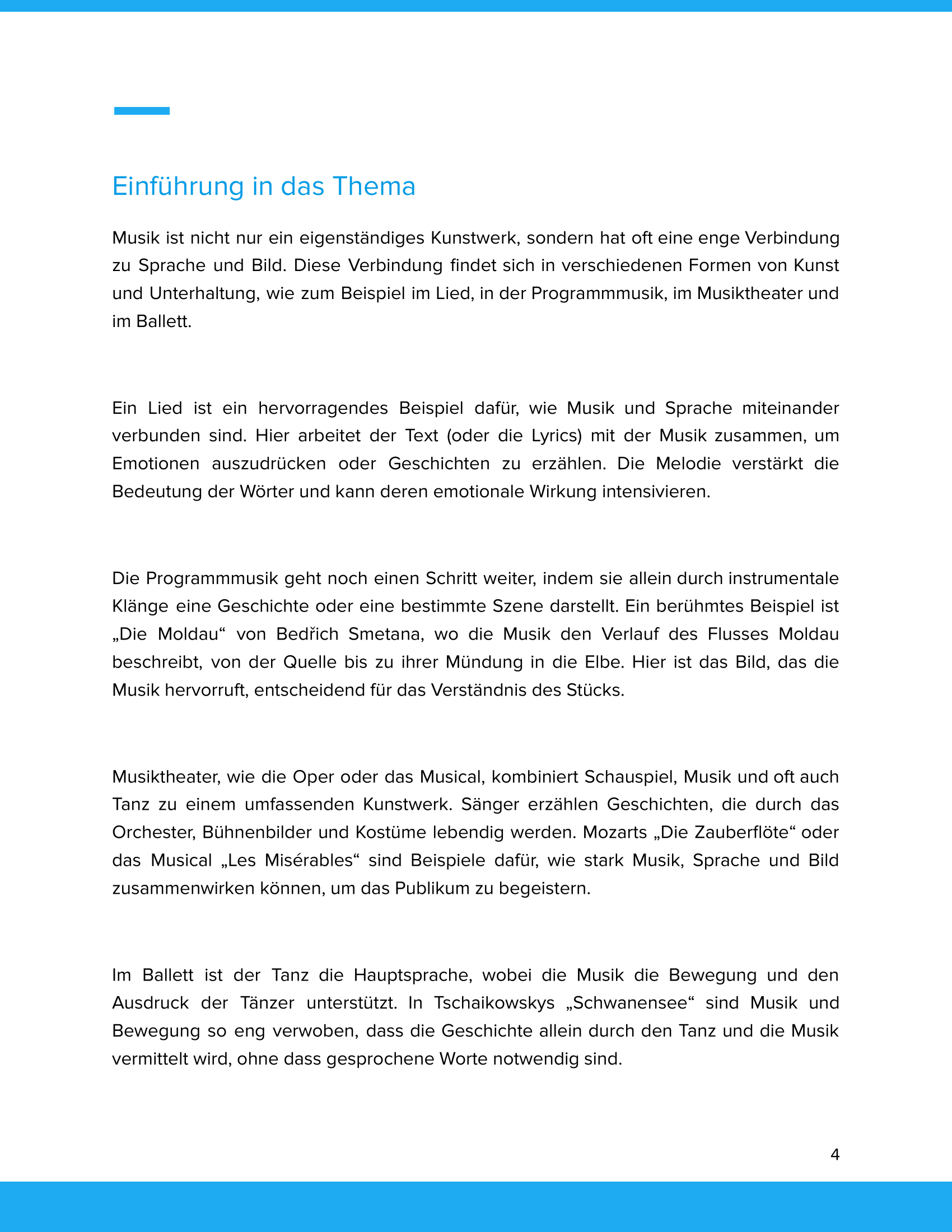 Musik, Sprache & Bild – Unterrichtsmaterial Lied, Programmmusik & Musiktheater