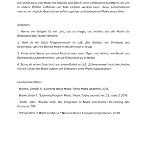 Musik, Sprache & Bild – Unterrichtsmaterial Lied, Programmmusik & Musiktheater