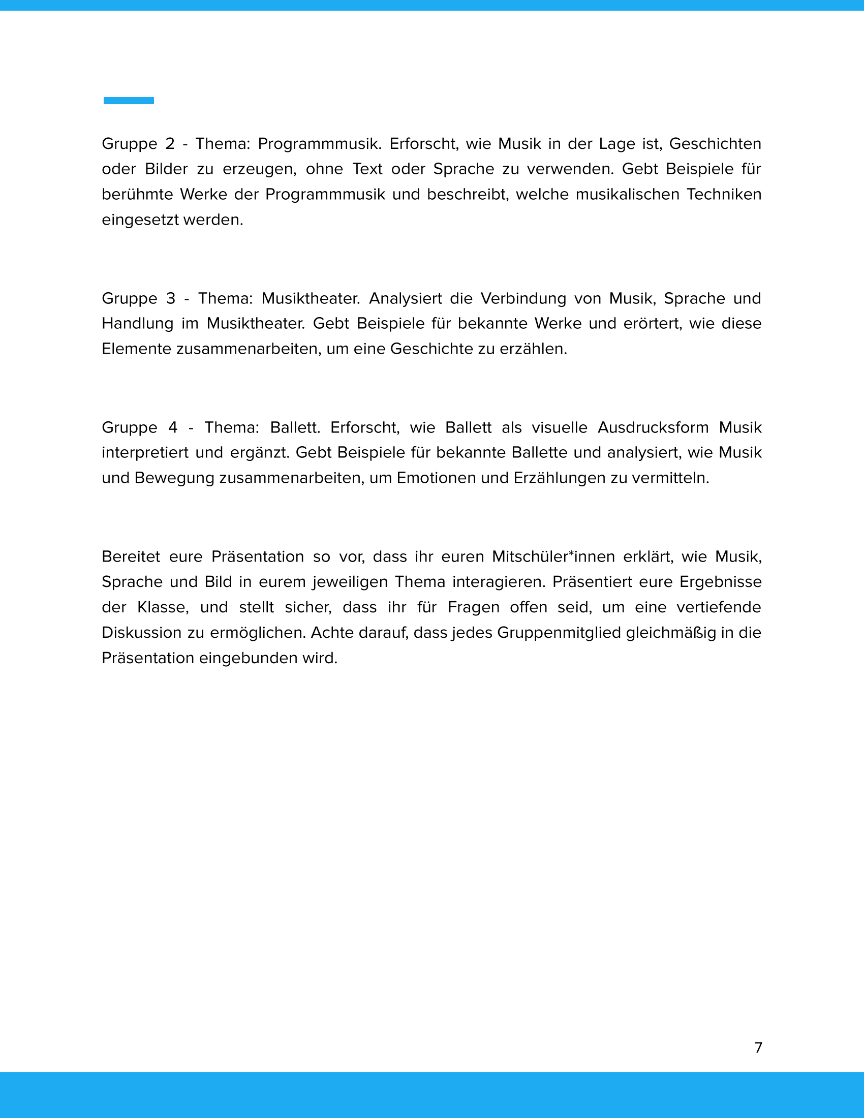 Musik, Sprache & Bild – Unterrichtsmaterial Lied, Programmmusik & Musiktheater