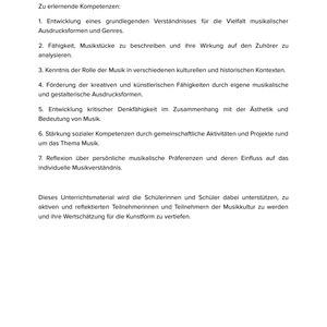 Musik in ihrer Wahrnehmung & Wirksamkeit – Unterrichtsmaterial Musikpsychologie