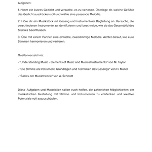 Musik mit Stimme & Instrumenten gestalten – Unterrichtsmaterial Kreative Musikpraxis