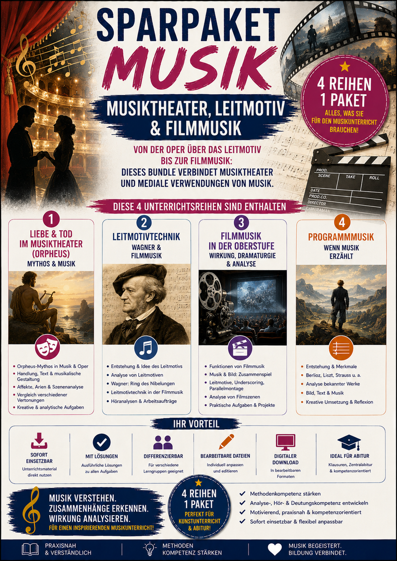 Sparpaket Musik – Musiktheater, Leitmotiv & Filmmusik | Sek II