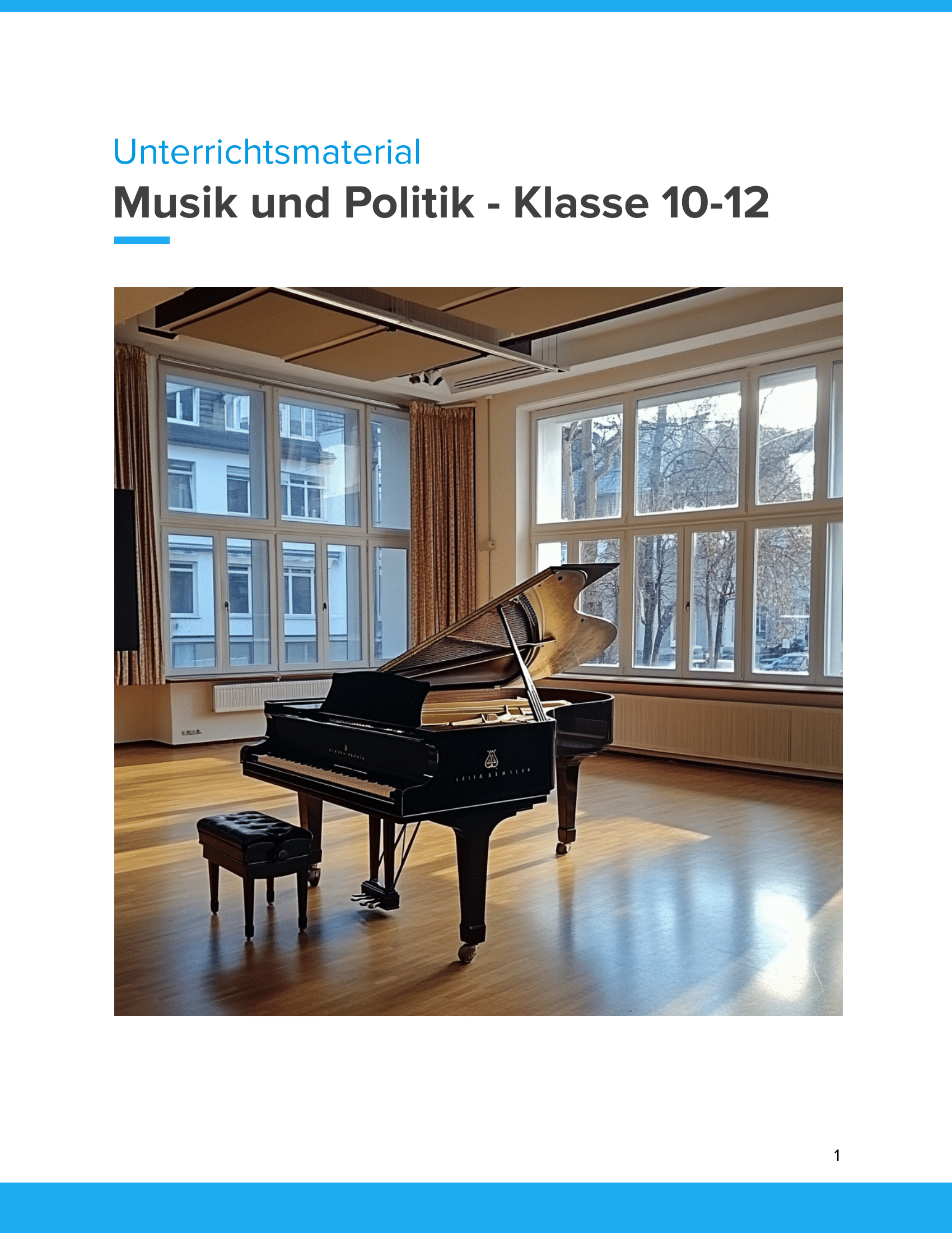 Musik & Politik – Unterrichtsmaterial Politische Musik & Gesellschaft