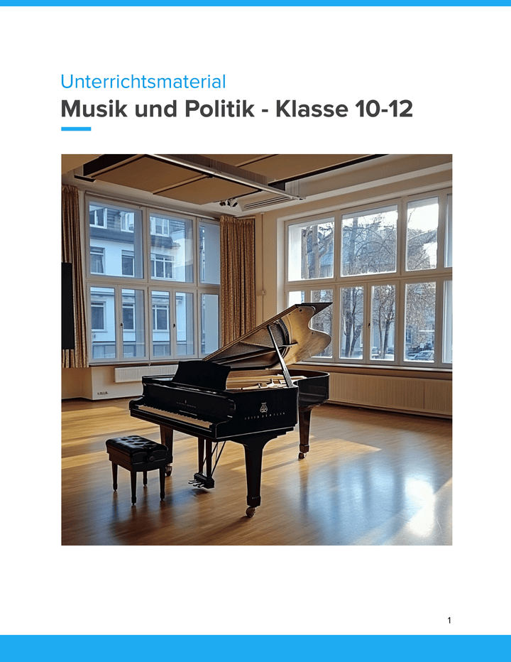 Musik & Politik – Unterrichtsmaterial Politische Musik & Gesellschaft