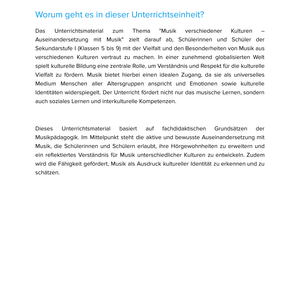 Musik verschiedener Kulturen – Unterrichtsmaterial Weltmusik & interkulturelles Lernen