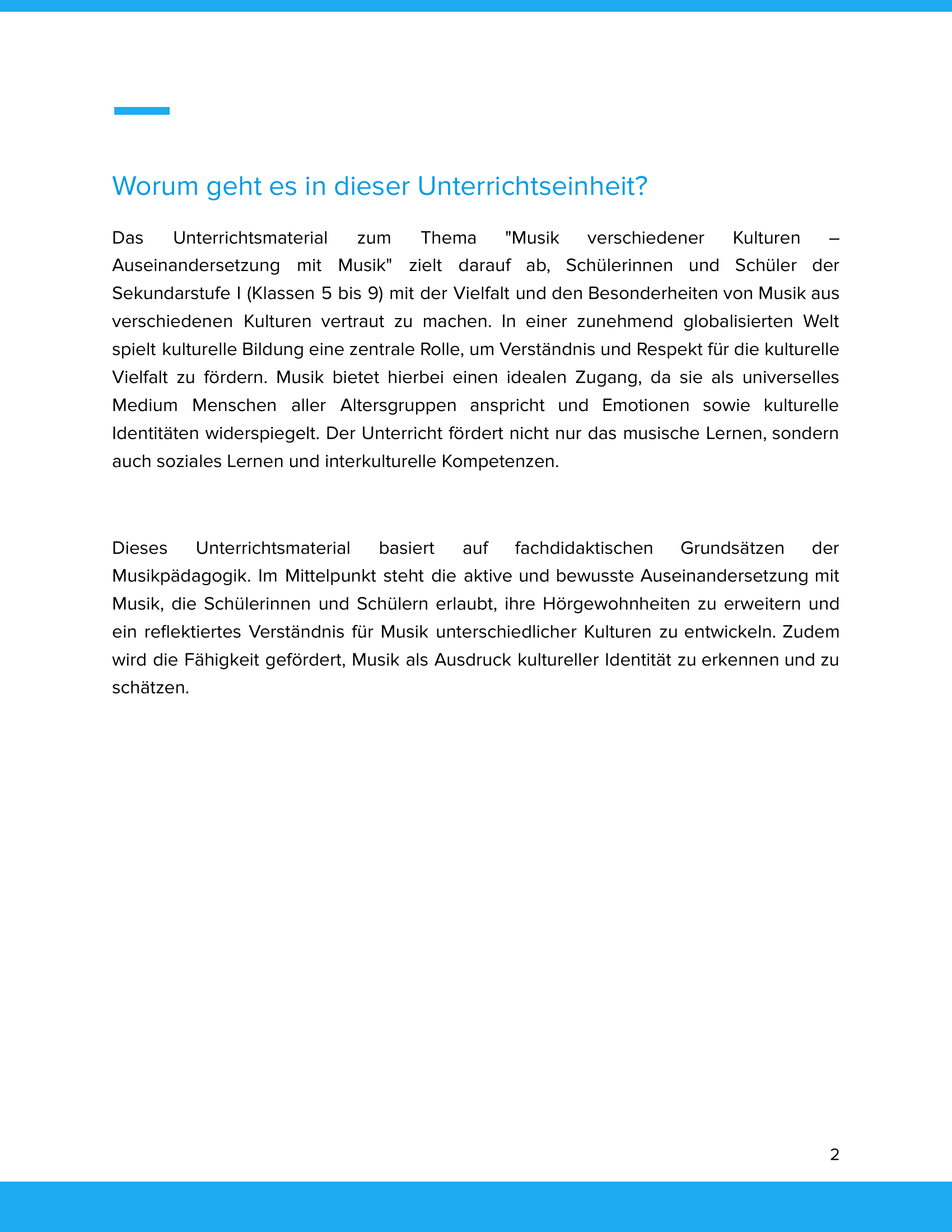 Musik verschiedener Kulturen – Unterrichtsmaterial Weltmusik & interkulturelles Lernen