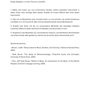 Musik verschiedener Kulturen – Unterrichtsmaterial Weltmusik & interkulturelles Lernen