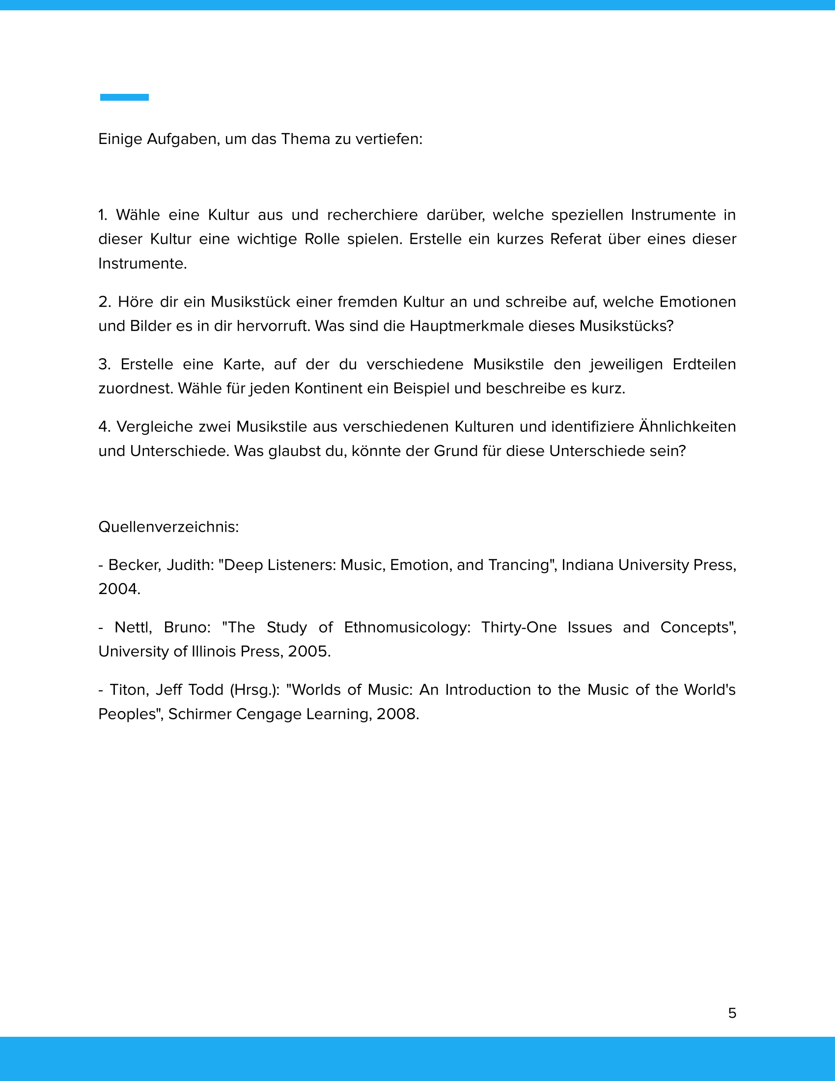 Musik verschiedener Kulturen – Unterrichtsmaterial Weltmusik & interkulturelles Lernen