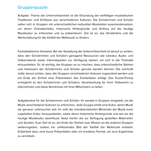 Musik verschiedener Kulturen – Unterrichtsmaterial Weltmusik & interkulturelles Lernen