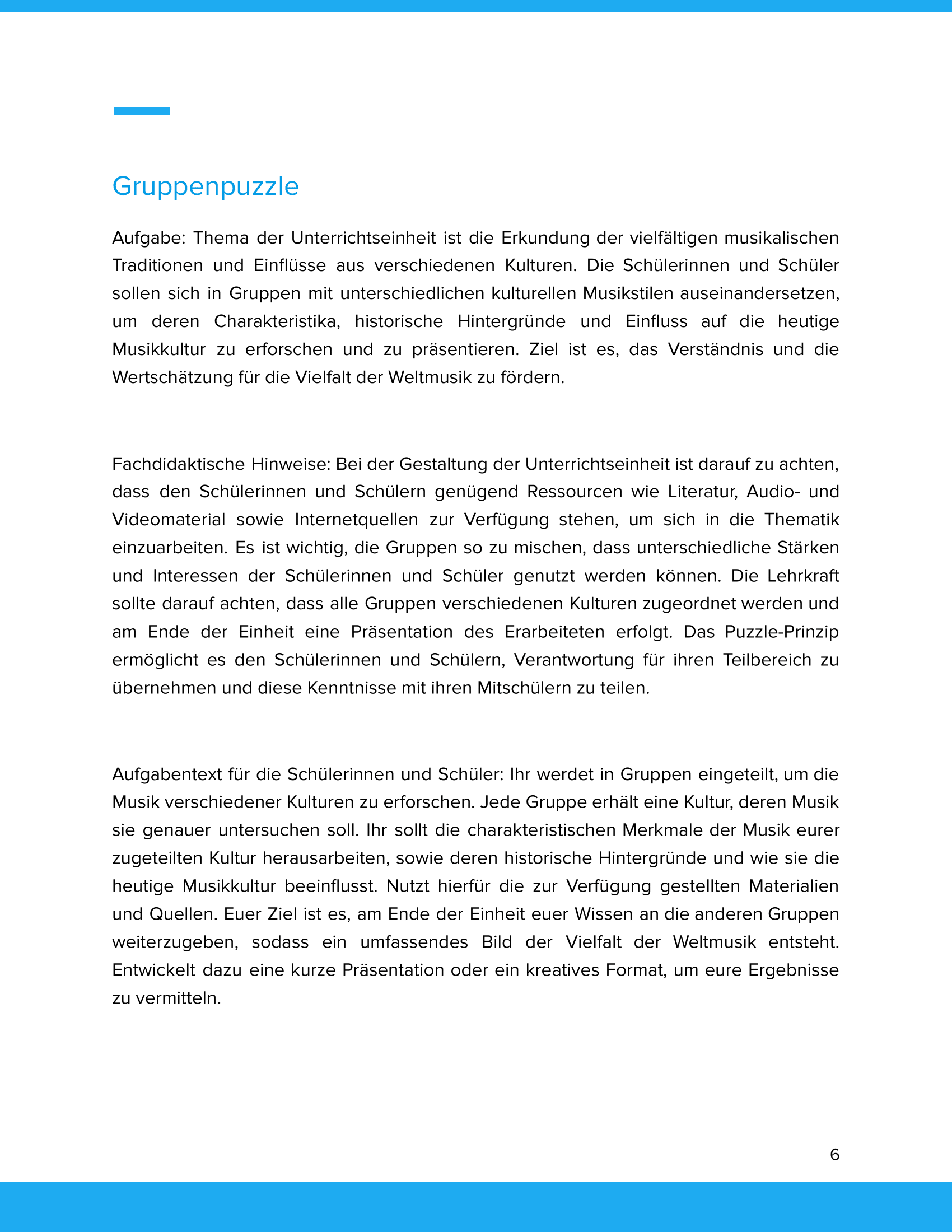 Musik verschiedener Kulturen – Unterrichtsmaterial Weltmusik & interkulturelles Lernen