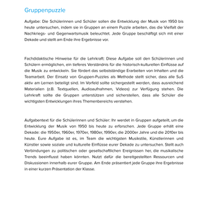 Musik von 1950 bis heute – Unterrichtsmaterial zur Nachkriegs- & Gegenwartsmusik