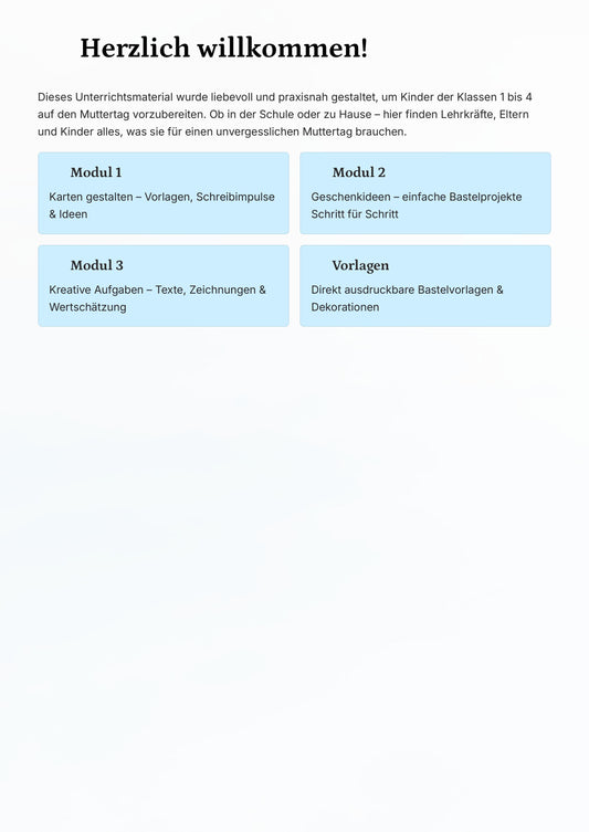 Muttertag Bastelvorlagen Grundschule – Karten & Geschenke