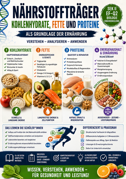 Nährstoffträger – Kohlenhydrate, Fette und Proteine als Grundlage der Ernährung