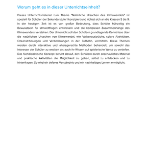 Natürliche Ursachen des Klimawandels | Unterrichtsmaterial Geographie SEK I