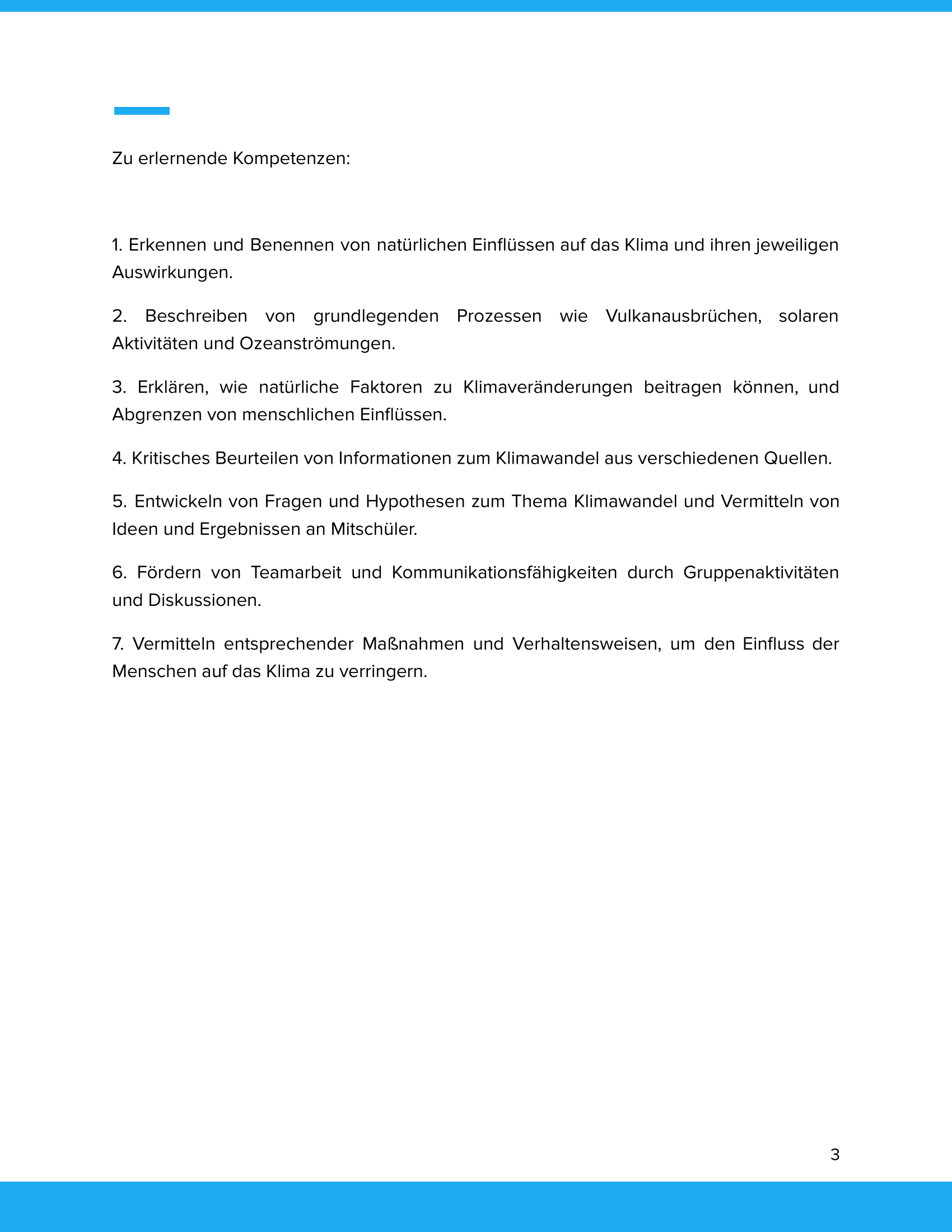 Natürliche Ursachen des Klimawandels | Unterrichtsmaterial Geographie SEK I