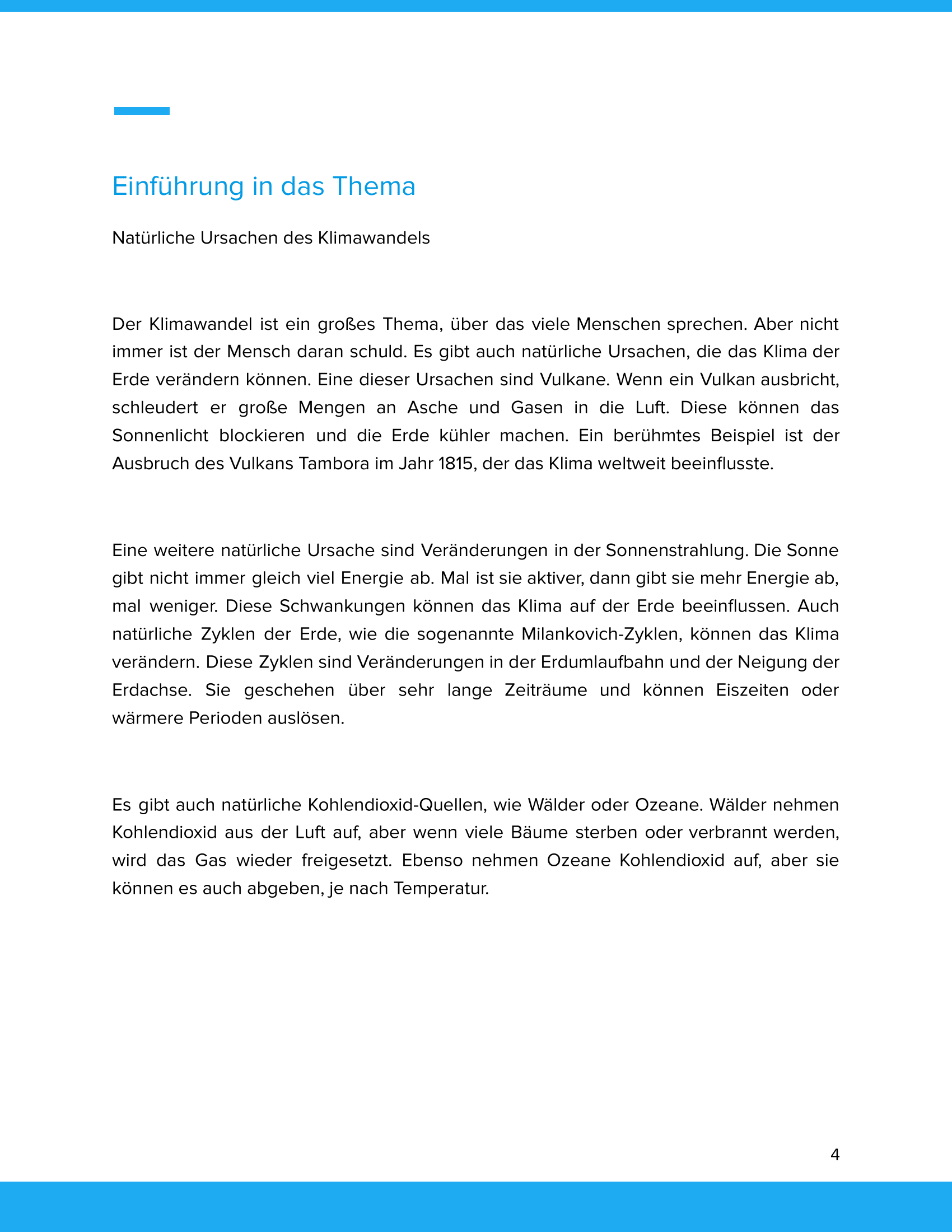 Natürliche Ursachen des Klimawandels | Unterrichtsmaterial Geographie SEK I