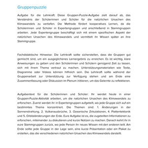 Natürliche Ursachen des Klimawandels | Unterrichtsmaterial Geographie SEK I