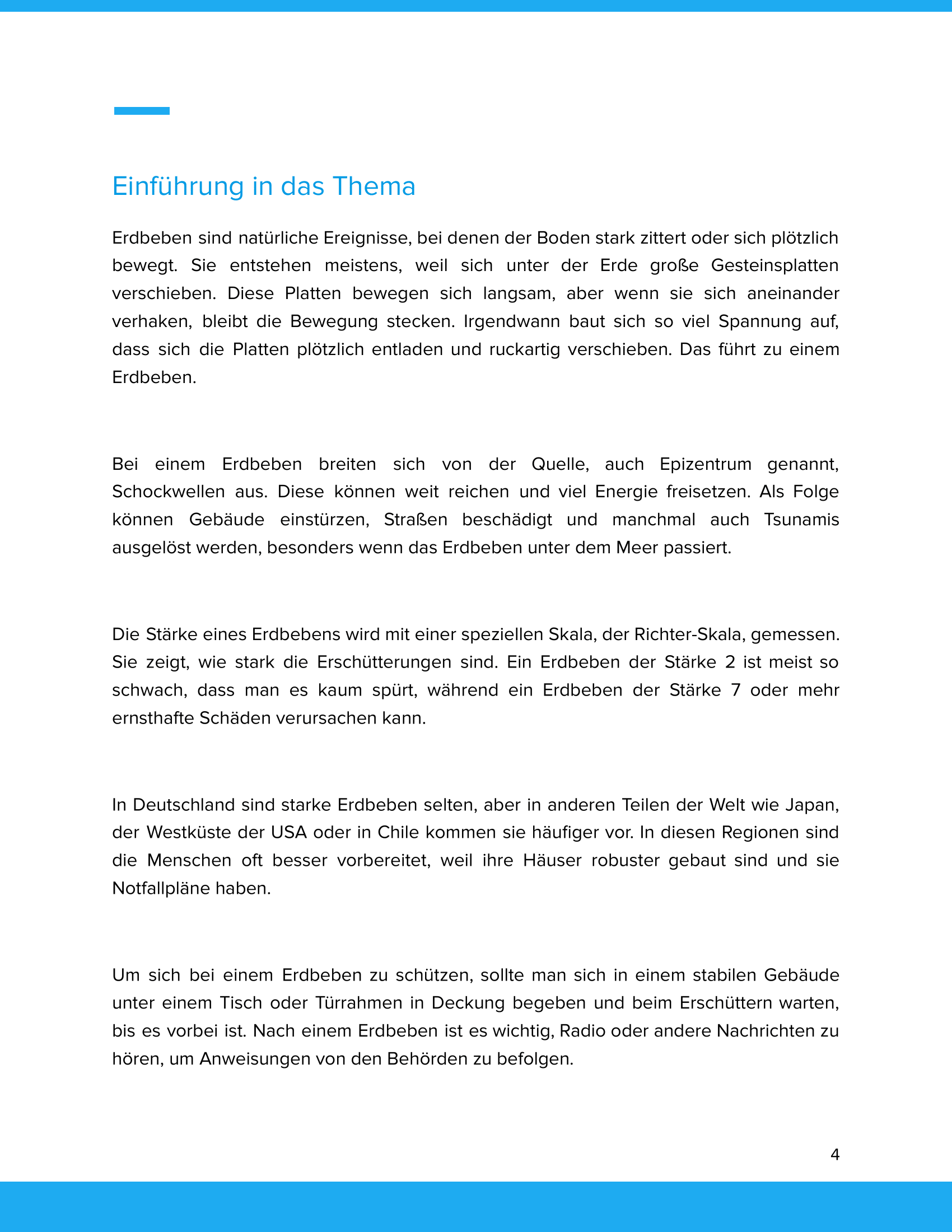 Naturkatastrophen: Erdbeben | Unterrichtsmaterial Geographie SEK I