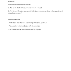 Naturkatastrophen: Erdbeben | Unterrichtsmaterial Geographie SEK I