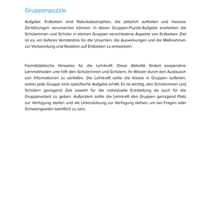 Naturkatastrophen: Erdbeben | Unterrichtsmaterial Geographie SEK I