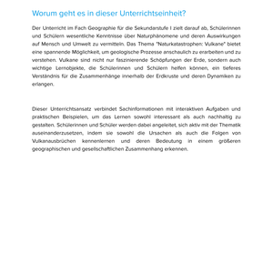 Naturkatastrophen: Vulkane | Unterrichtsmaterial Geographie SEK I
