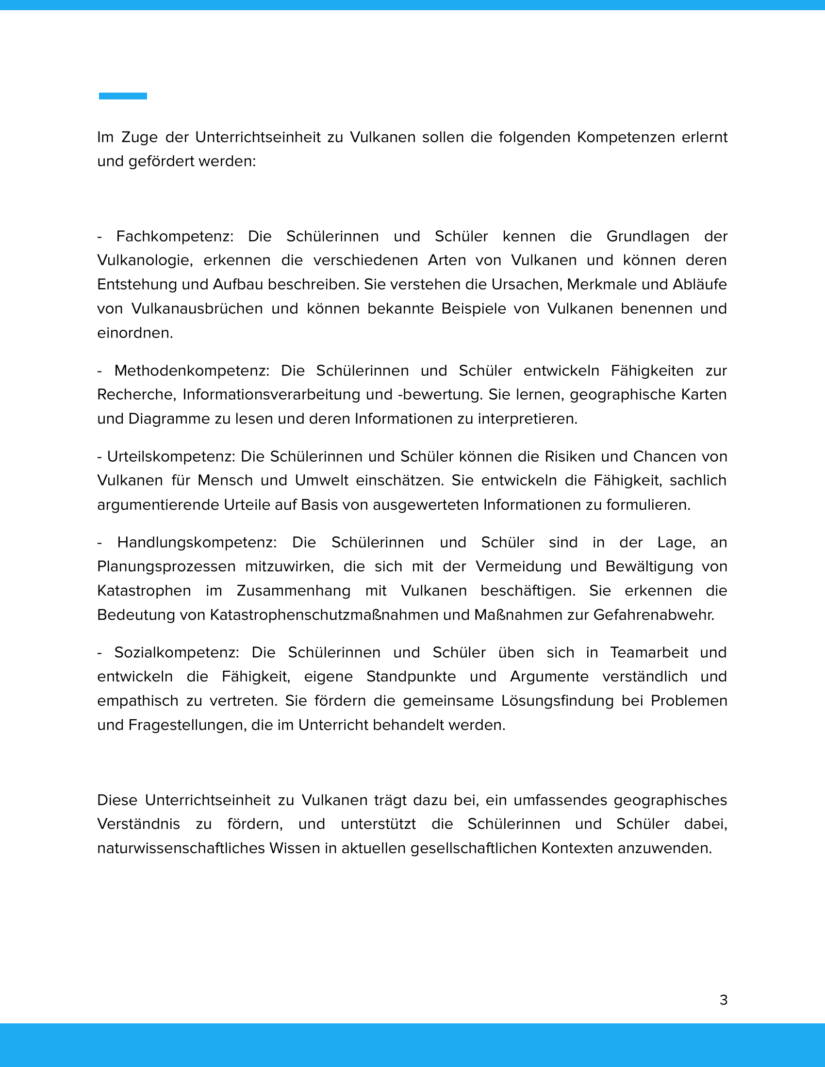 Naturkatastrophen: Vulkane | Unterrichtsmaterial Geographie SEK I