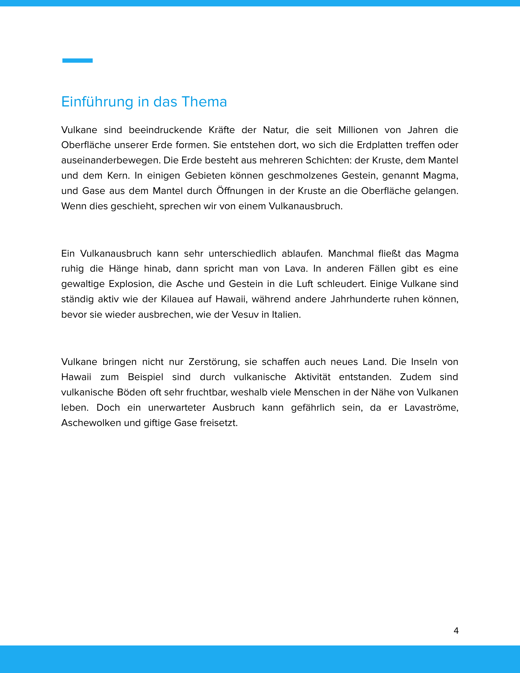 Naturkatastrophen: Vulkane | Unterrichtsmaterial Geographie SEK I