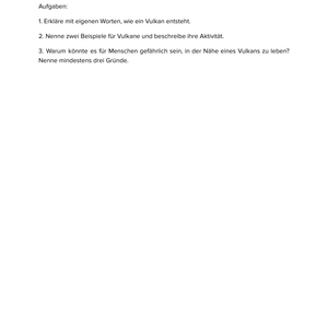Naturkatastrophen: Vulkane | Unterrichtsmaterial Geographie SEK I
