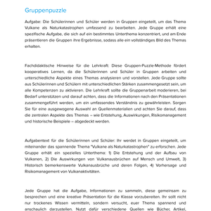 Naturkatastrophen: Vulkane | Unterrichtsmaterial Geographie SEK I