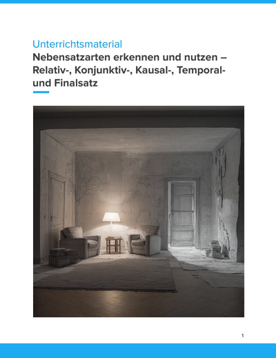 Nebensatzarten erkennen und nutzen – Unterrichtsmaterial Deutsch SEK I