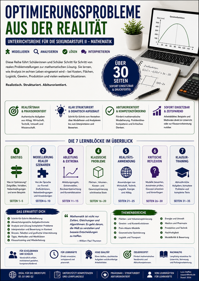Optimierungsprobleme aus der Realität – Komplette Unterrichtsreihe für die Oberstufe