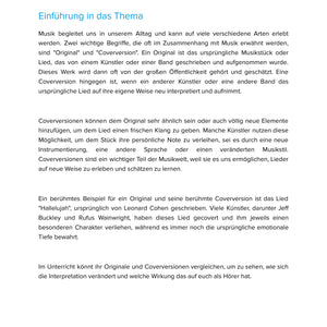 Original und Coverversion von Musik – Hören, vergleichen und kreativ gestalten (SEK I)