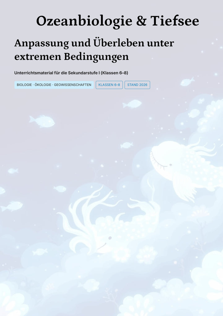 Ozeanbiologie & Tiefsee – Faszinierende Extremwelten entdecken (Kl. 6–8)