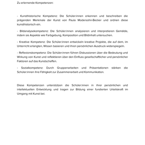 Paula Modersohn-Becker – „Mädchen im Birkenwald mit Katze“ – Kunstunterricht SEK I