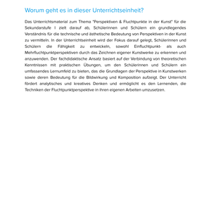 Perspektiven & Fluchtpunkte in der Kunst Unterrichtsmaterial Kunst SEK I