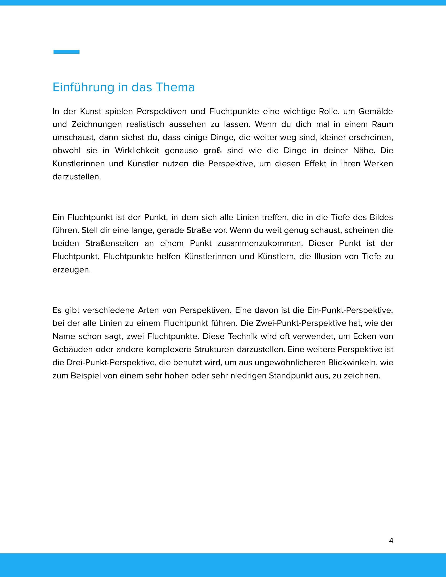 Perspektiven & Fluchtpunkte in der Kunst Unterrichtsmaterial Kunst SEK I